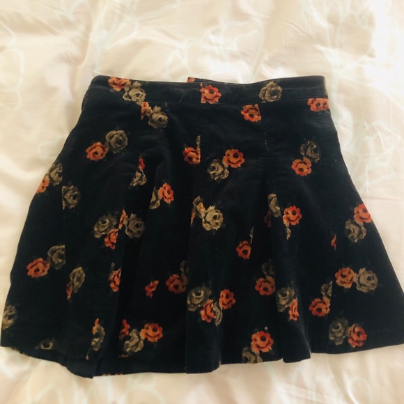 Black Free People Skirt with floral design - Picture 1 of 2